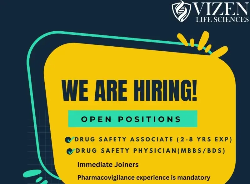 Pharma Biotech Job search & Career 22 Vizen Life Sciences Hiring Drug Safety Associate Drug Safety Physician e1772543745697