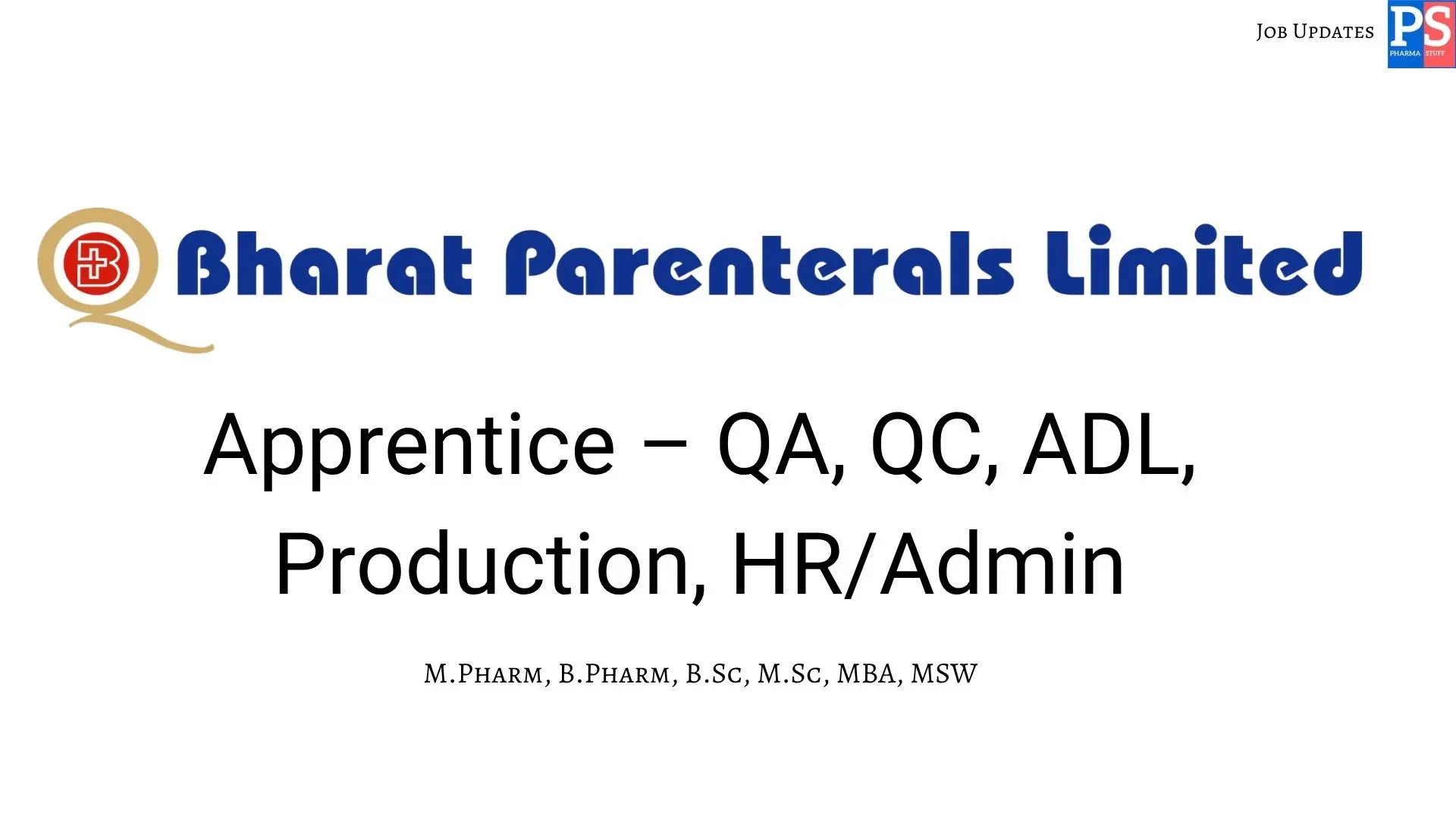 Bharat Hiring QA QC Production