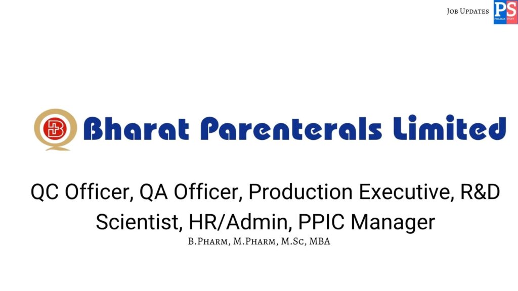 Bharat walk-in QC, Production, QA, R&D, PPIC