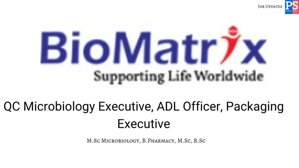 BioMatrix Walk-In QC, ADL & Packaging