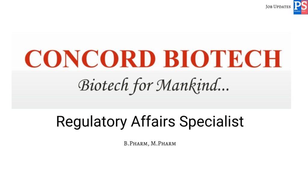 Concord Biotech Hiring Regulatory Affairs