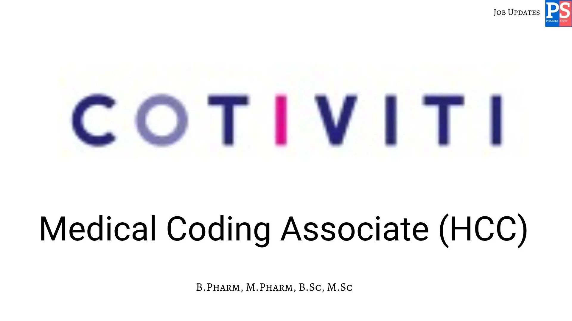 Cotiviti Walk In Medical Coding