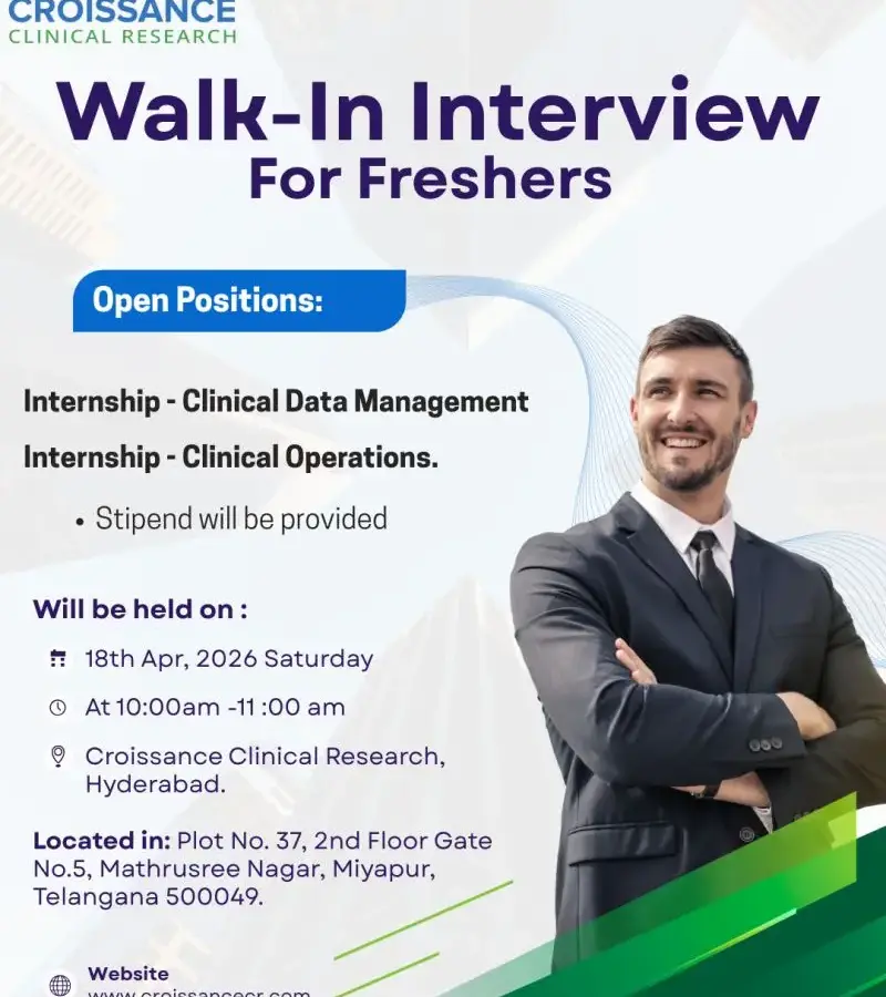 Croissance Clinical Research (CCR) Internship | Clinical Data Management & Clinical Research Operations