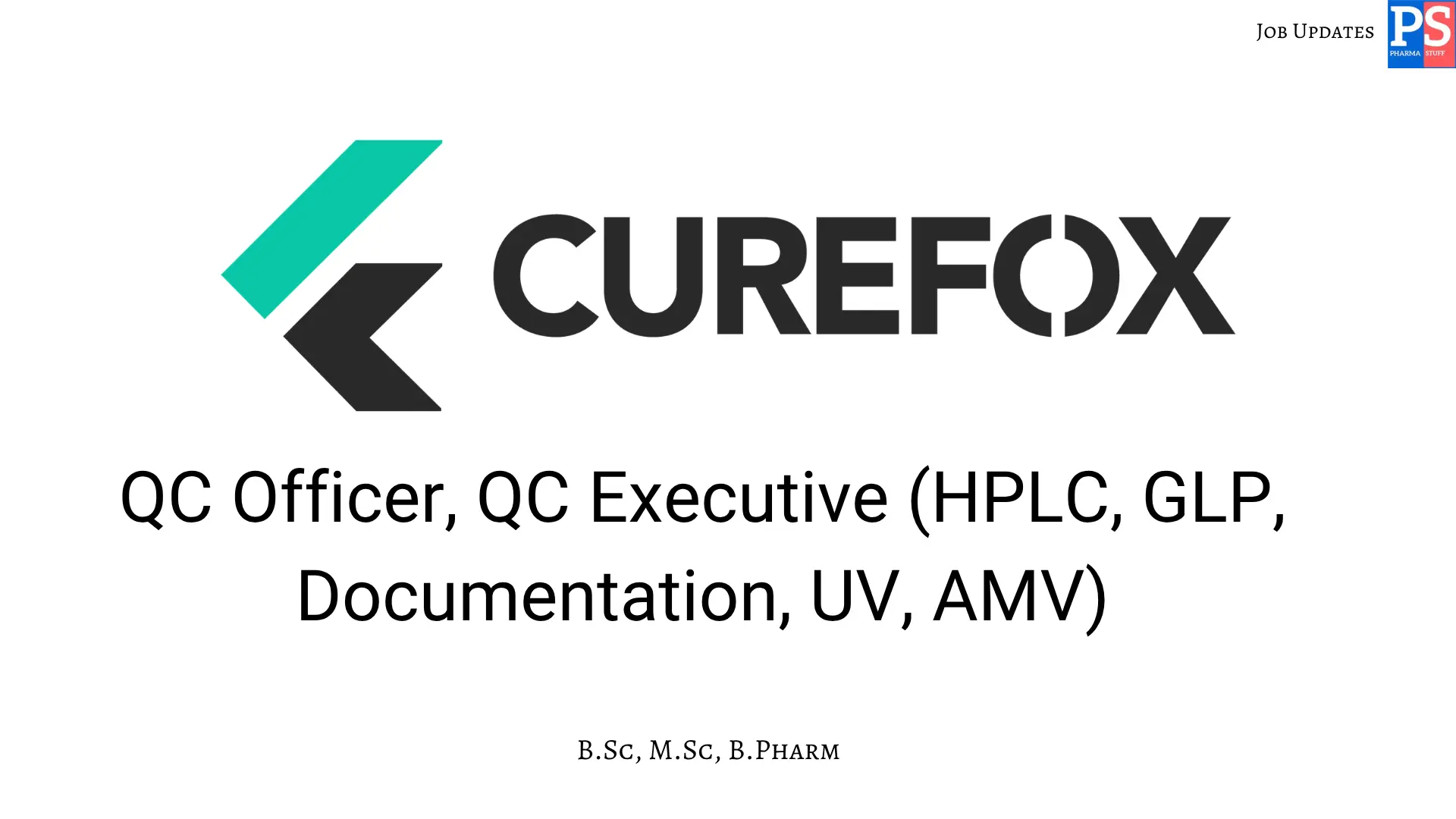 Curefox Walk In Quality Control