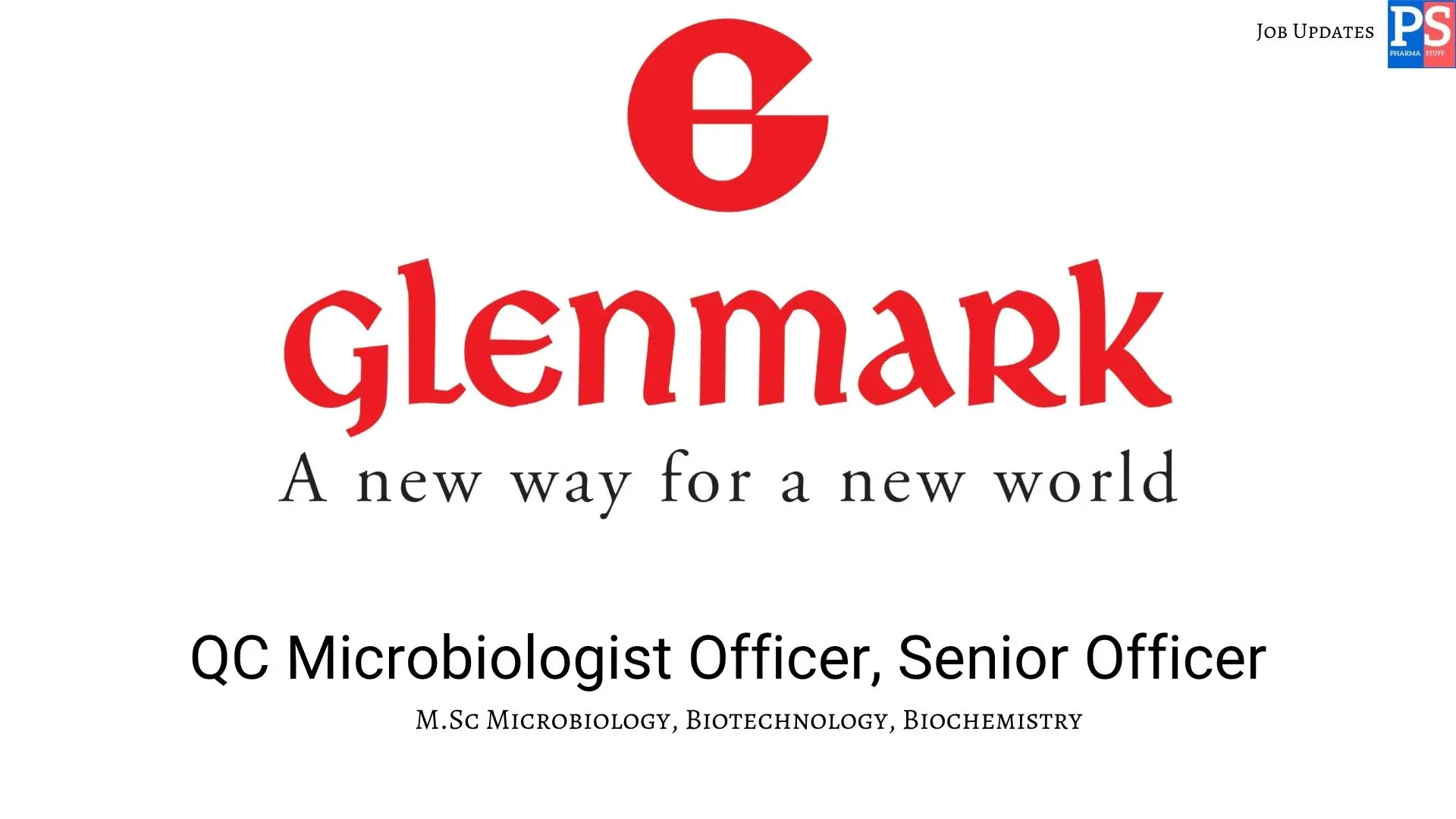 Glenmark Hiring QC Microbiologist