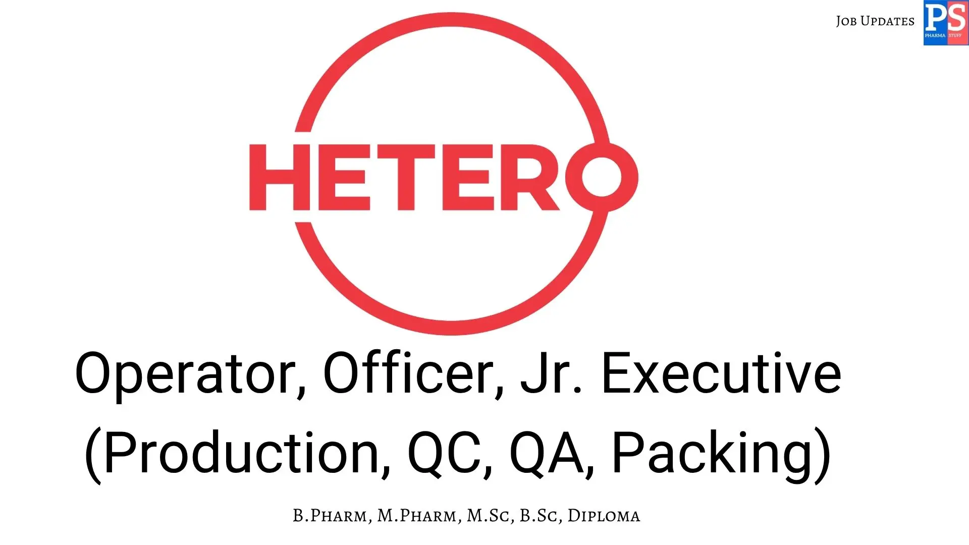 Hetero Walk in Production QC QA