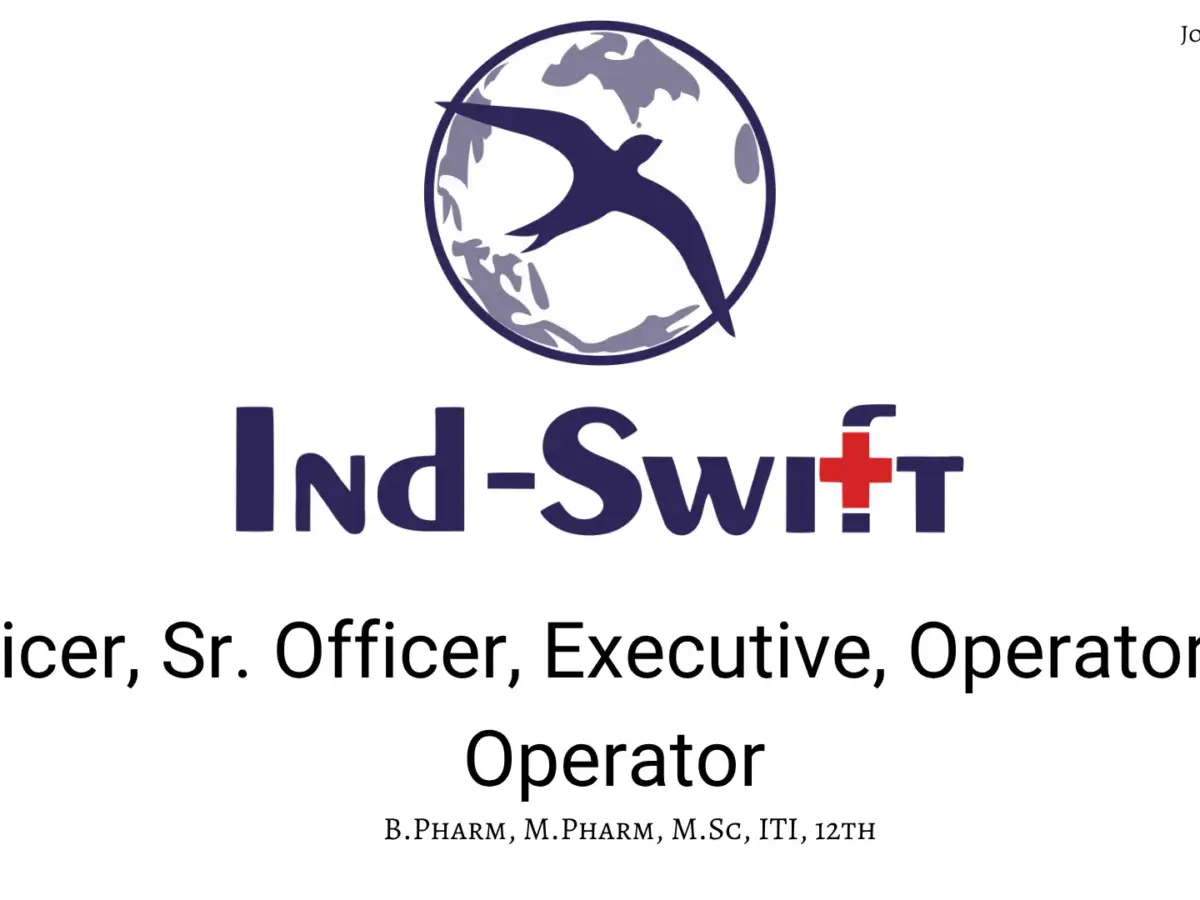 Ind-Swift Walk-In Officer, Sr. Officer, Executive, Operator, Sr. Operator