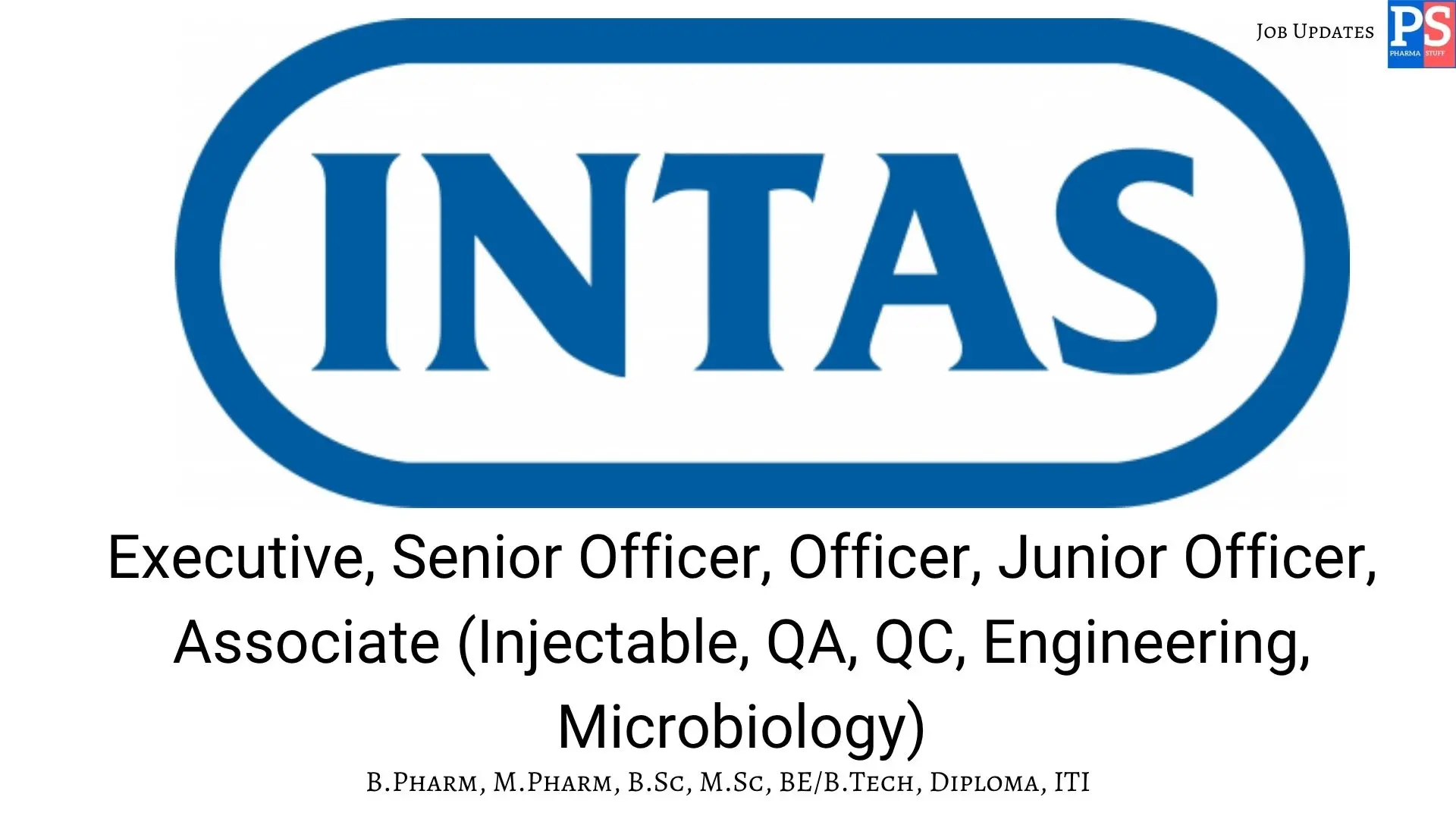 Intas Walk In nufacturing Packing EngineeringQAQC