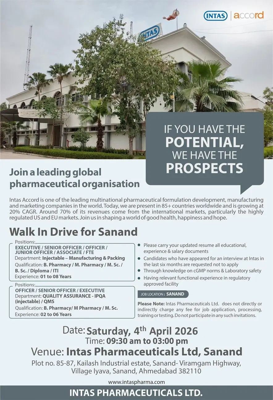 Intas walk-in Injectable Manufacturing & QA 3 Intas walk-in Injectable Manufacturing & QA