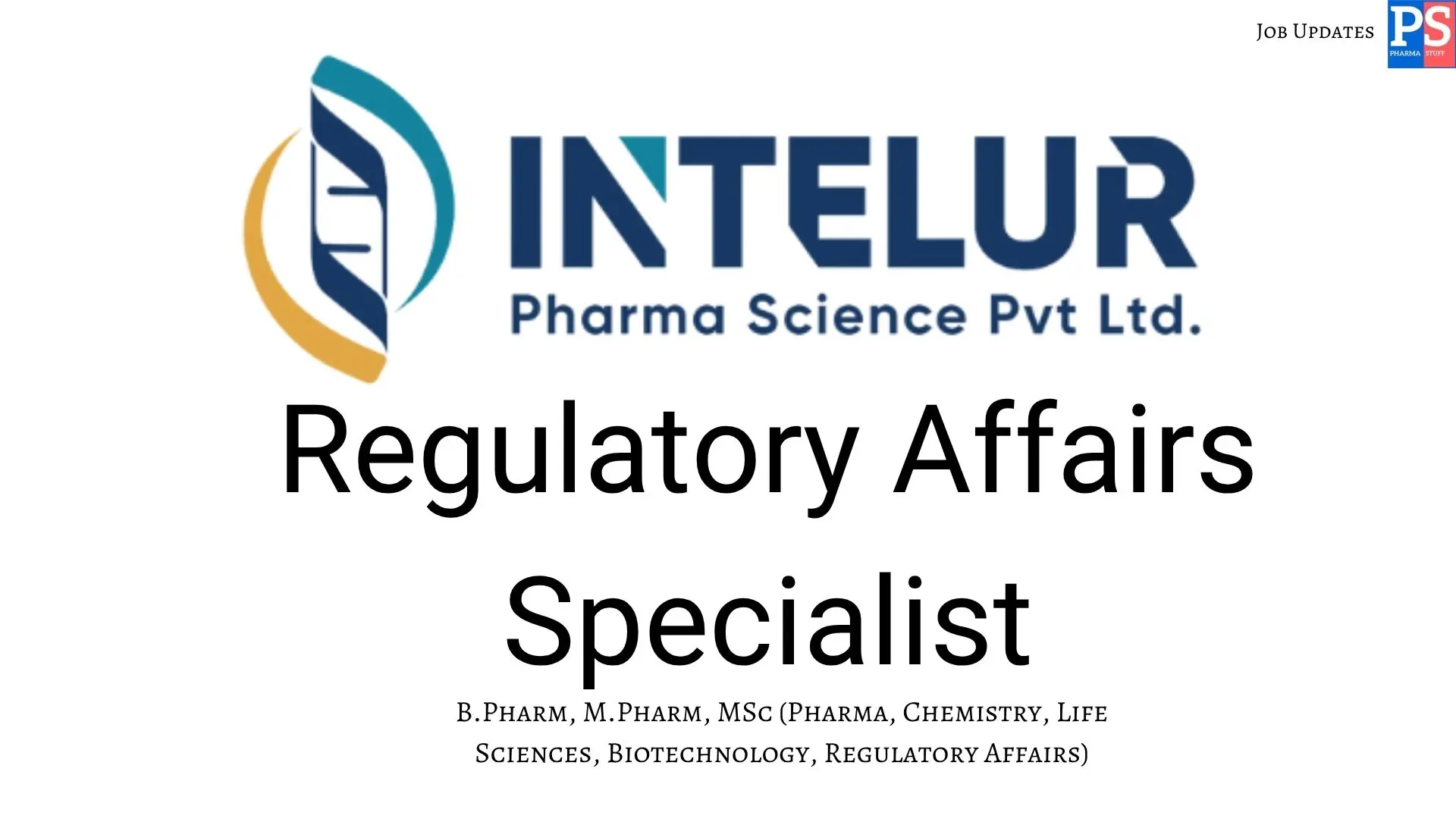 Intelur Hiring Regulatory Affairs