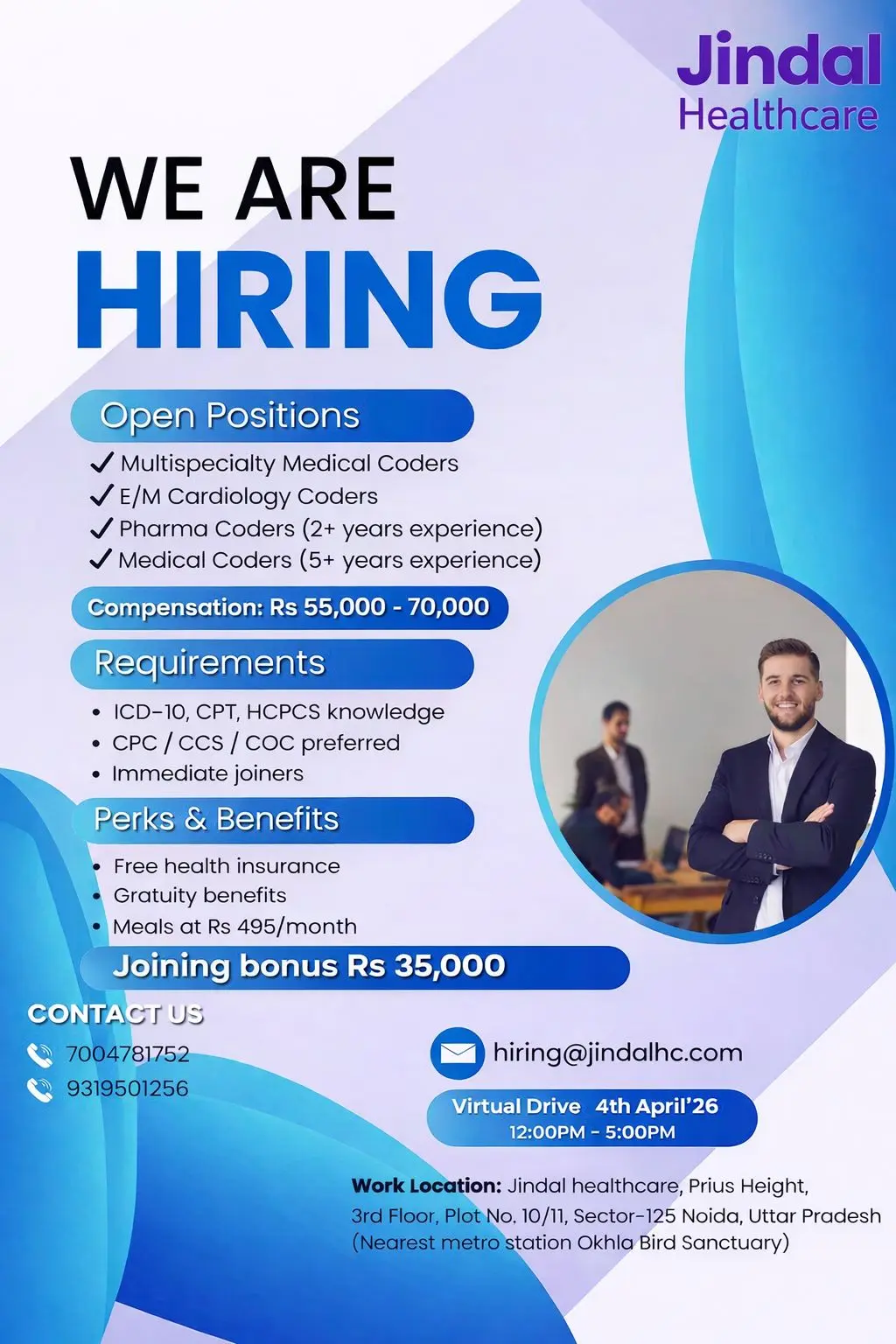 Jindal Hiring Medical Coder, Pharma Coder, Cardiology Coder 3 Jindal Hiring Medical Coder, Pharma Coder, Cardiology Coder