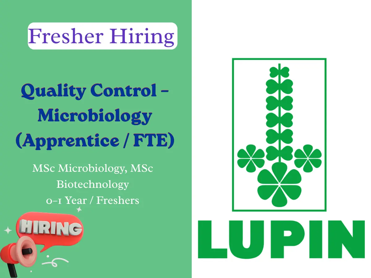 Lupin Apprentice - Quality Control – Microbiology (Apprentice / FTE)