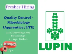 Lupin Apprentice - Quality Control – Microbiology (Apprentice / FTE)