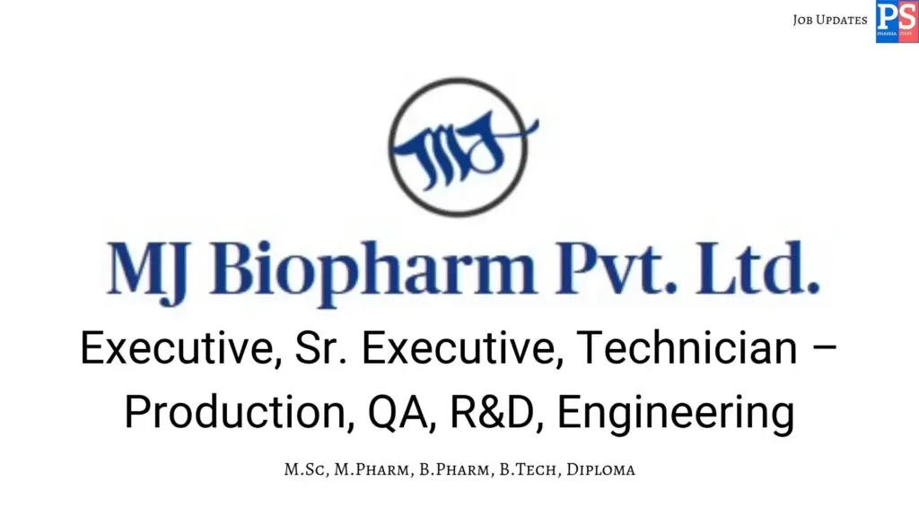 M.J. Biopharm Hiring Biopharma & Injectable