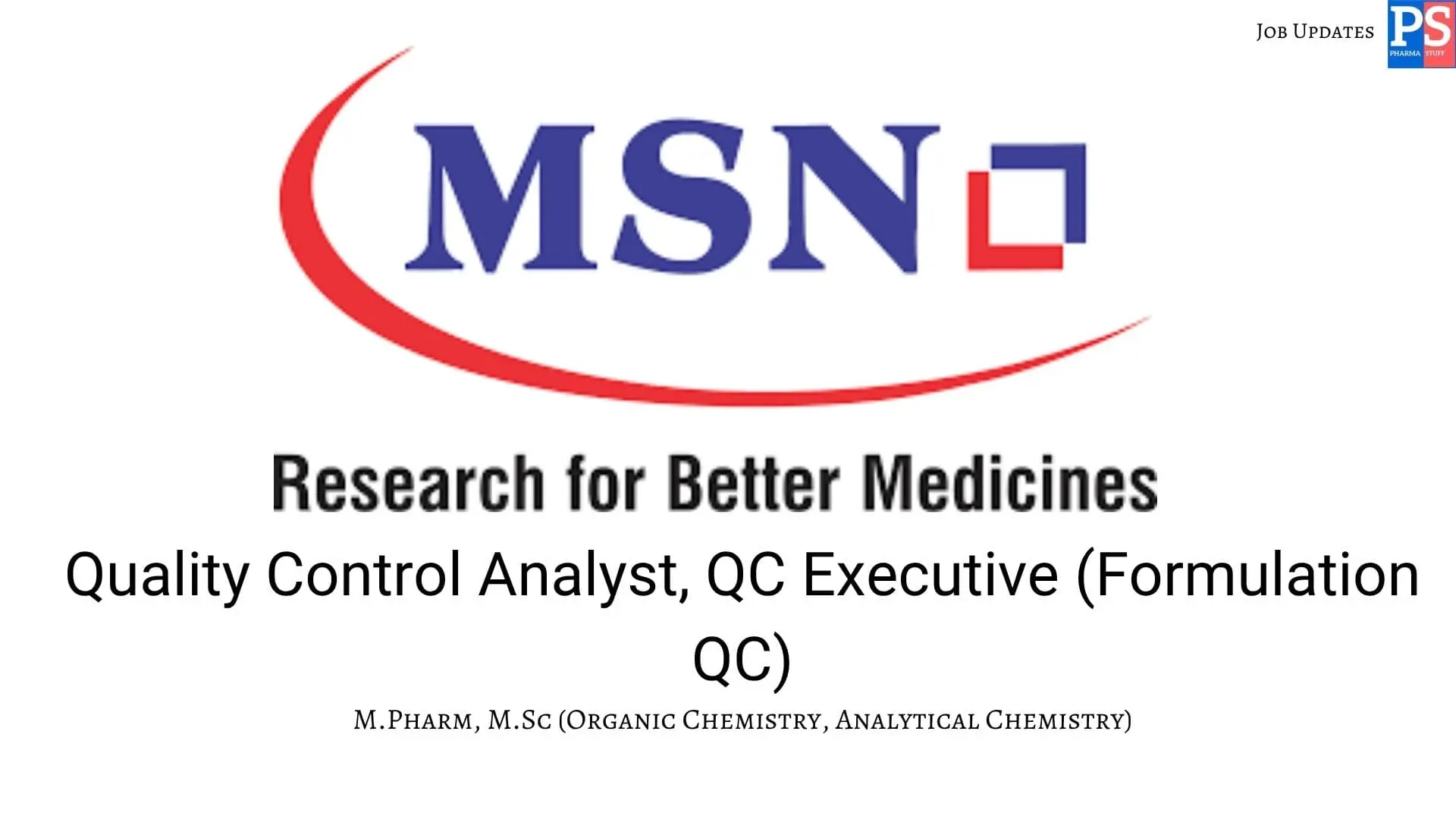 MSN Hiring Quality Control Analyst QC Executive 1