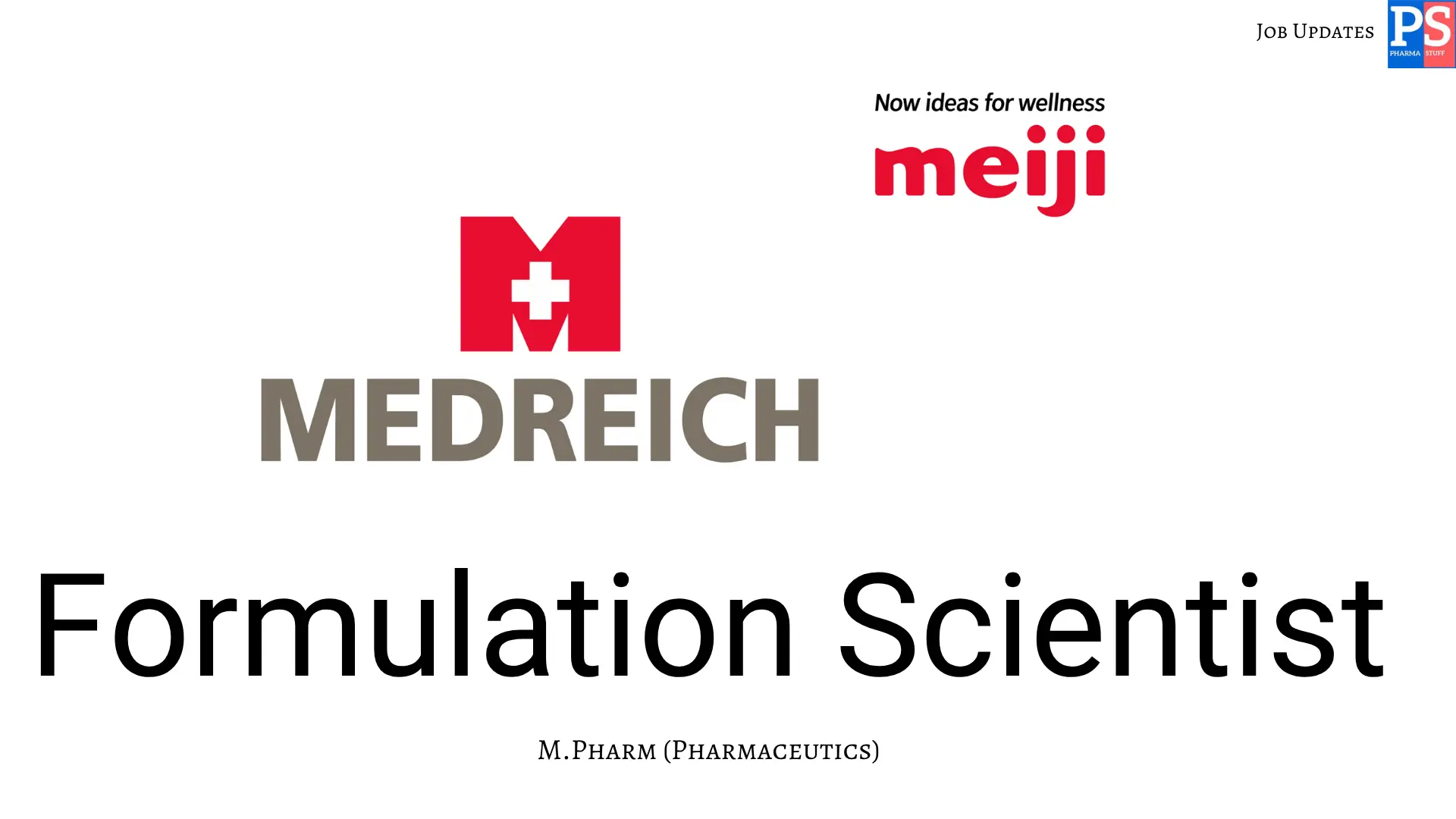 Medreich Hiring Formulation Scientist