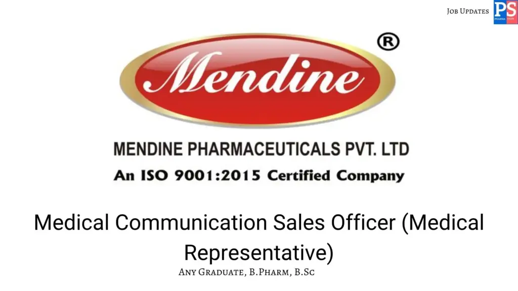 Mendine Hiring Medical Representative