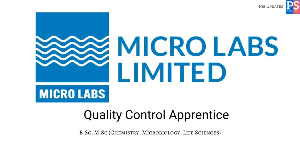 Micro Labs Hiring QC Apprentice