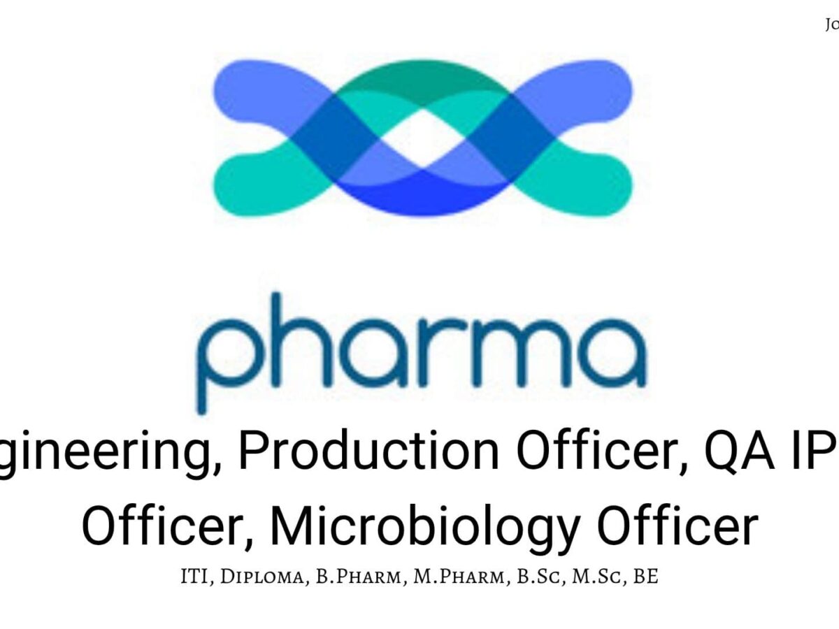 Pharma Hiring Engineering Production QA