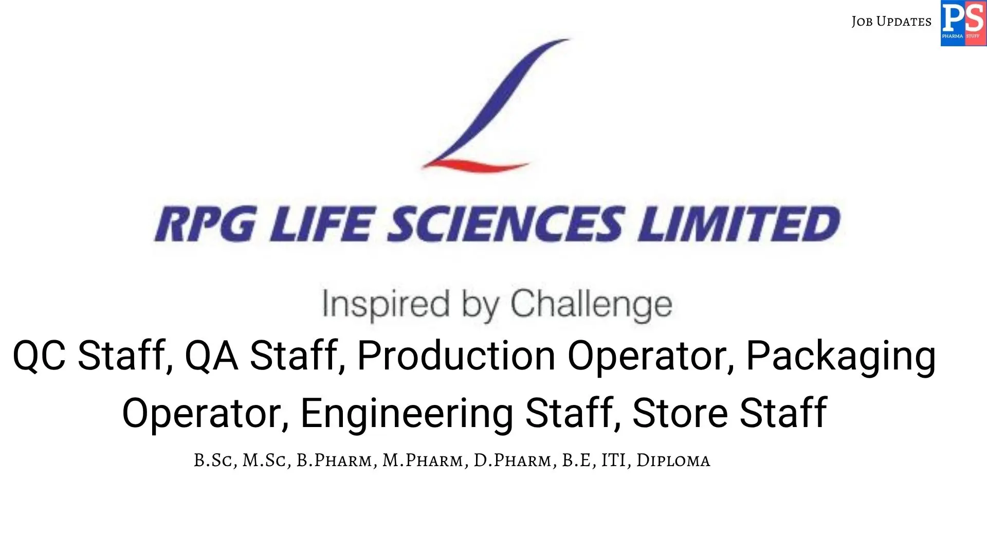 RPG Walk In QA QC Production Engineering