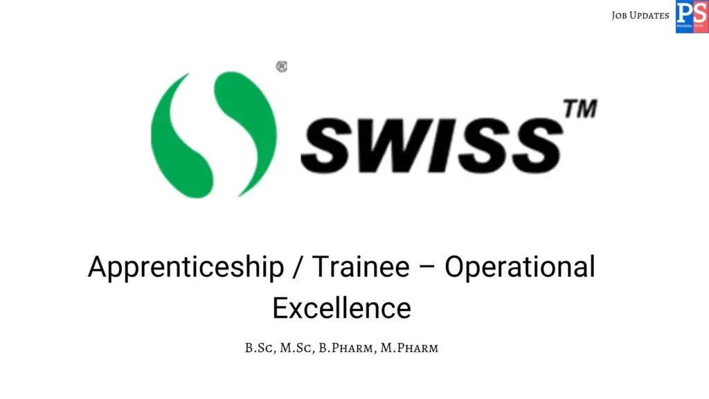 Swiss Hiring Apprenticeship Trainee – Operational Excellence