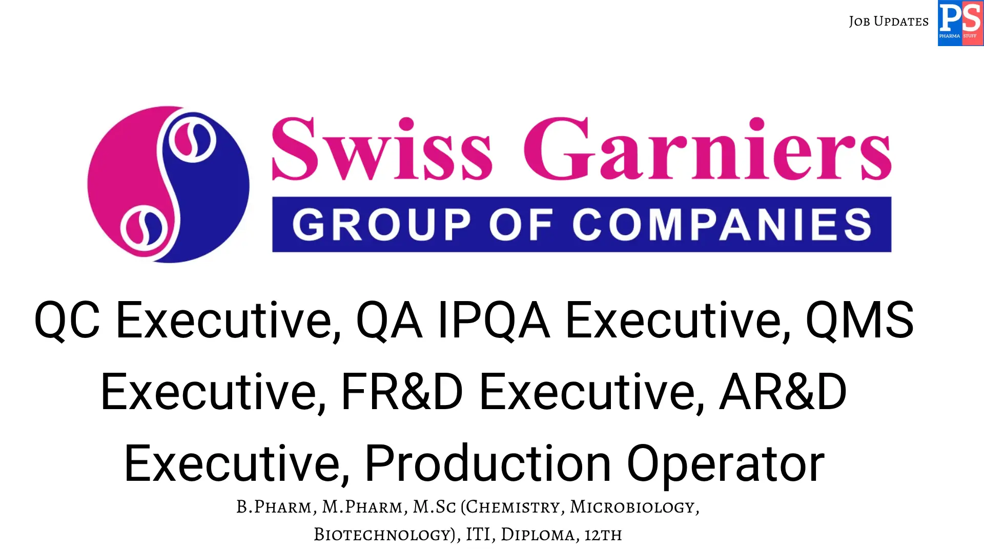 Swiss Hiring QC QA RD Production
