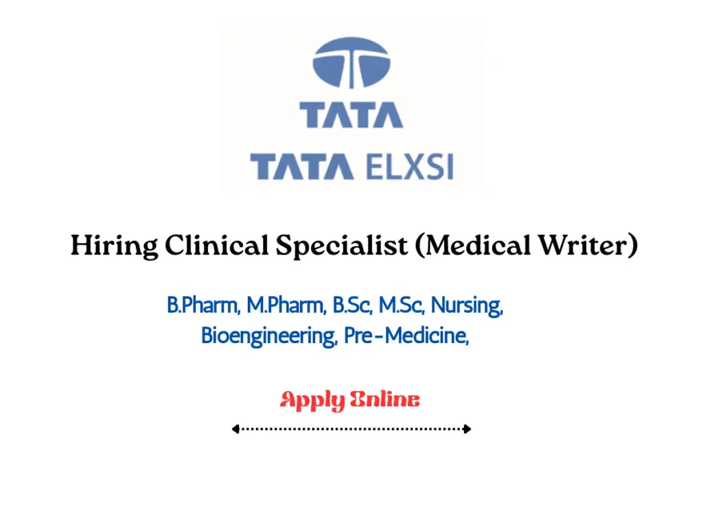 Tata Elxsi Clinical Specialist Medical Writer