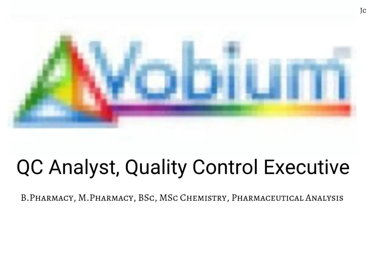 Vibonum Hiring QC Analyst