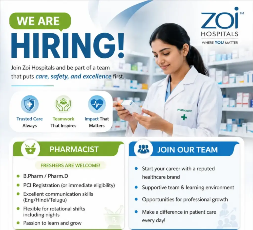 Zoi Hospitals Pharmacist Job