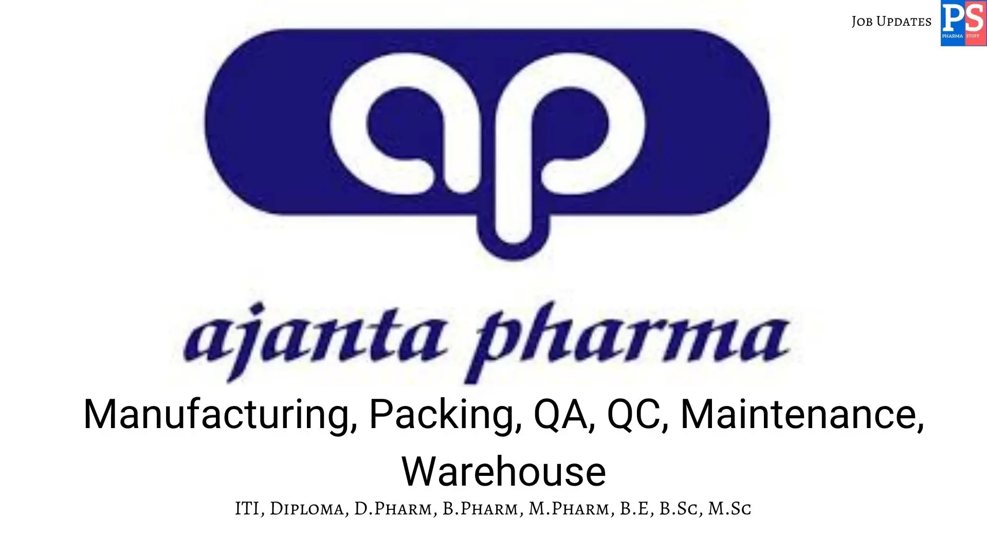 Ajanta walk in QA QC Production Packing Maintenance