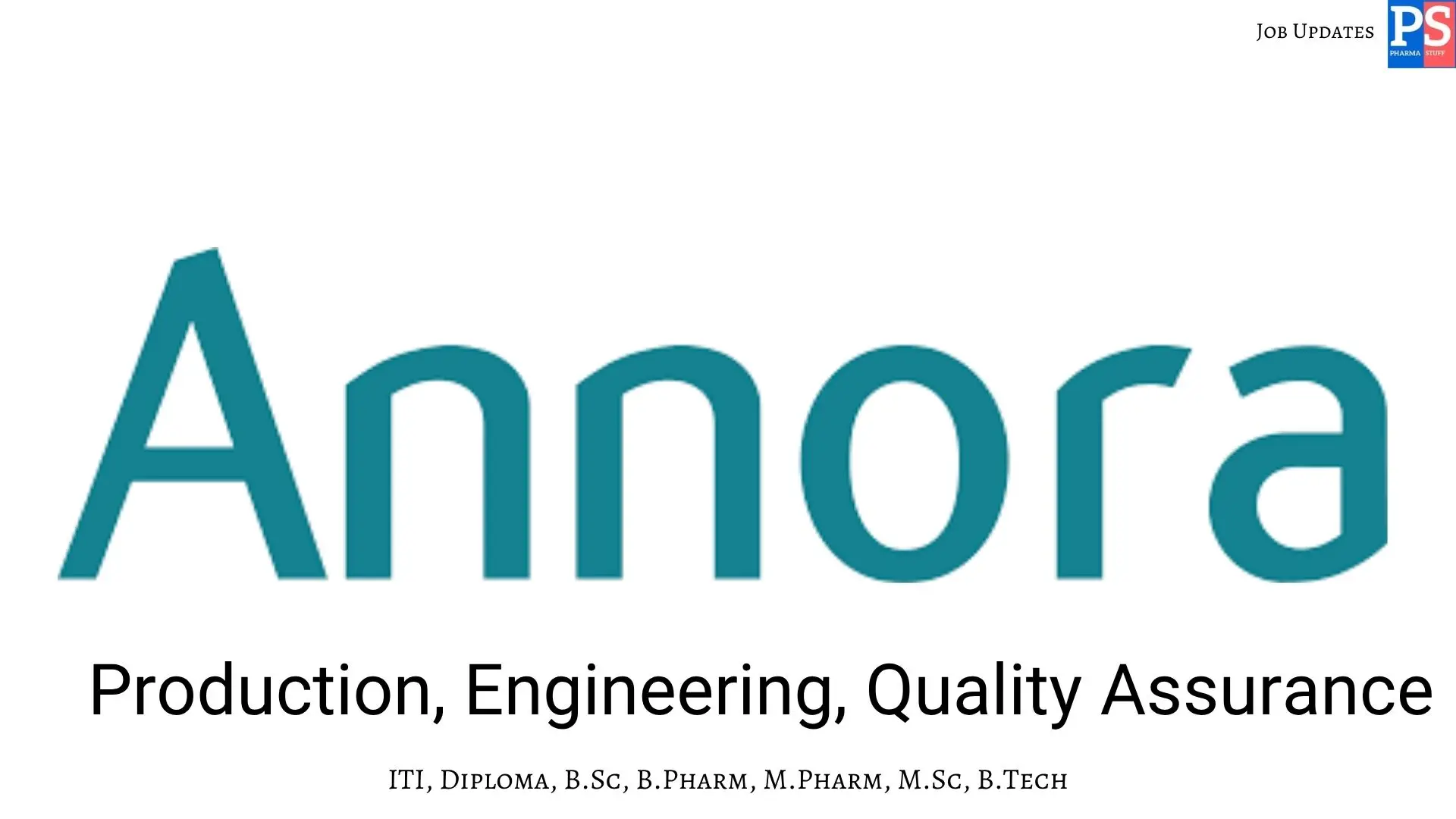 Annora Hiring Production Engineering Quality Assurance 1