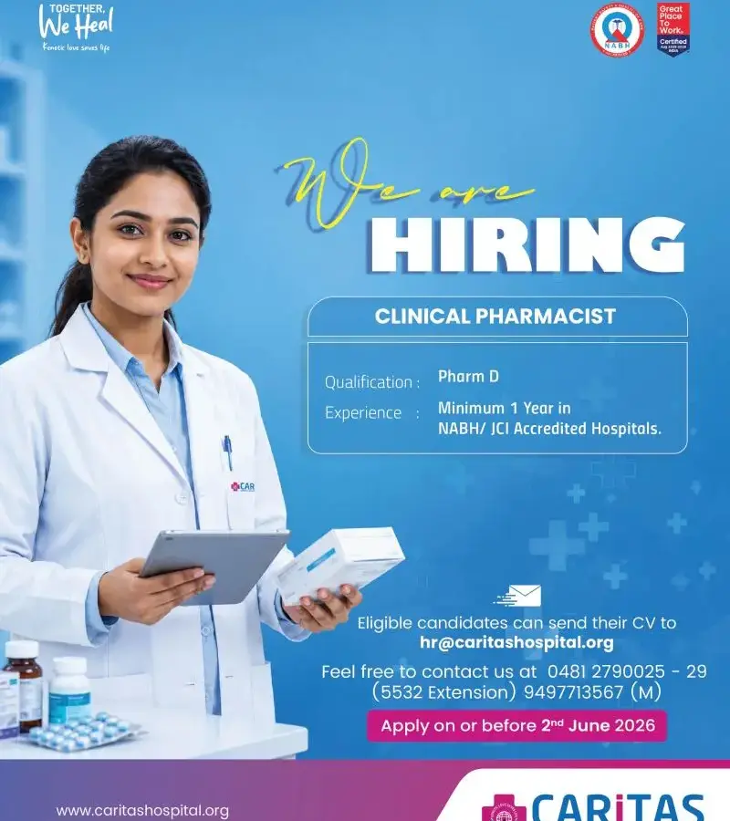 Caritas Hospital Hiring Clinical Pharmacist 