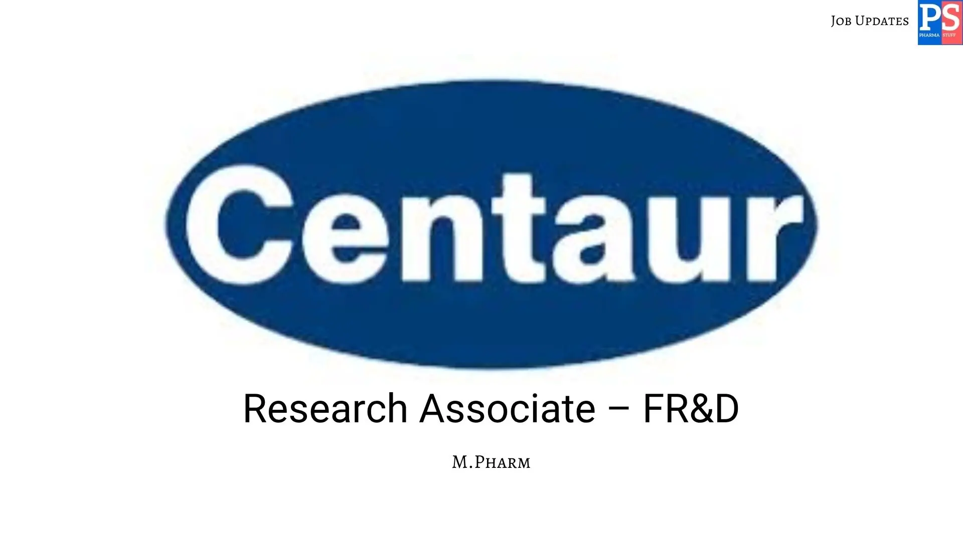 Centaur Hiring Research Associate FRD