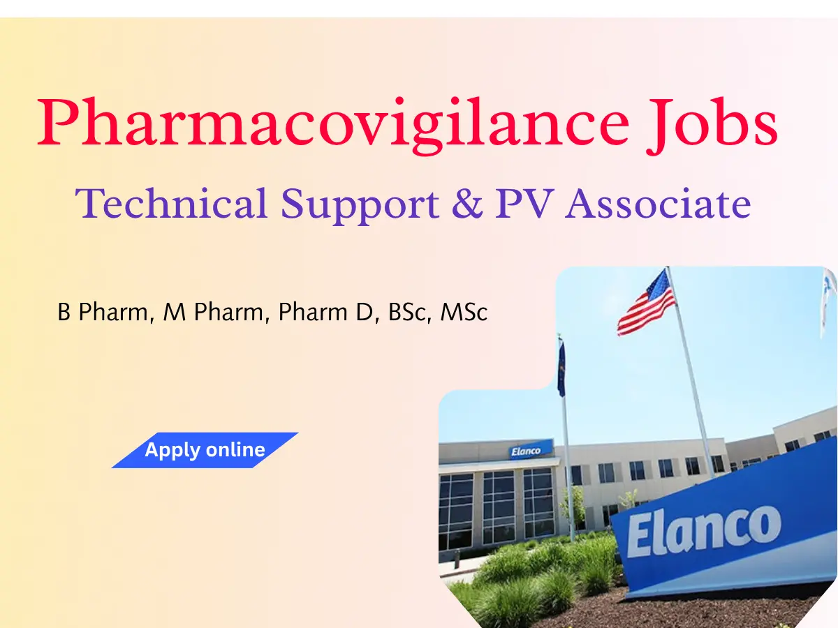 Pharmacovigilance Hiring Animal Health Technical Support Assistant – Elanco
