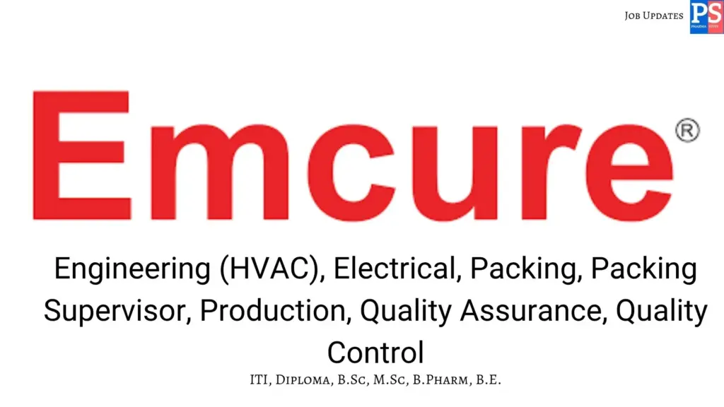 Emcure walk-in Production, QA, QC, Packing & Engineering (1)