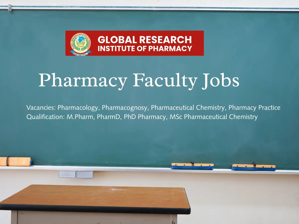 GRIP Haryana Faculty Recruitment Pharmacy Jobs