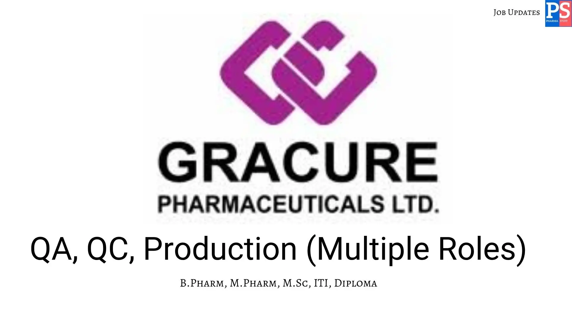 Gracure walk in QA QC Production