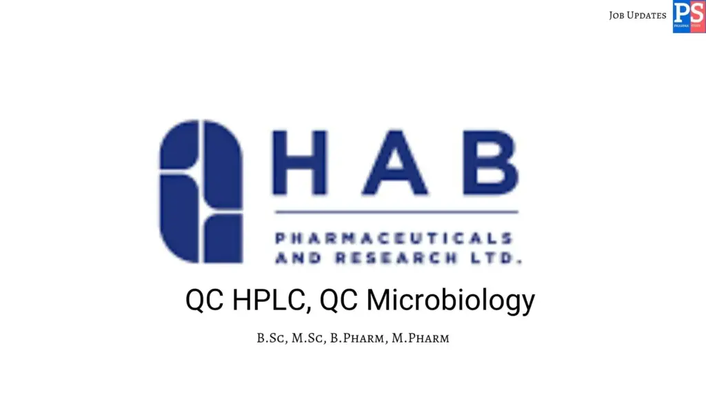 HAB Hiring QC HPLC & QC Microbiology