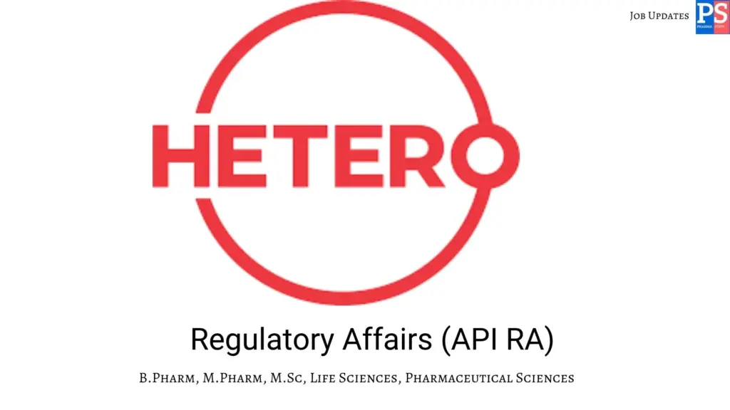 Hetero Hiring Regulatory Affairs
