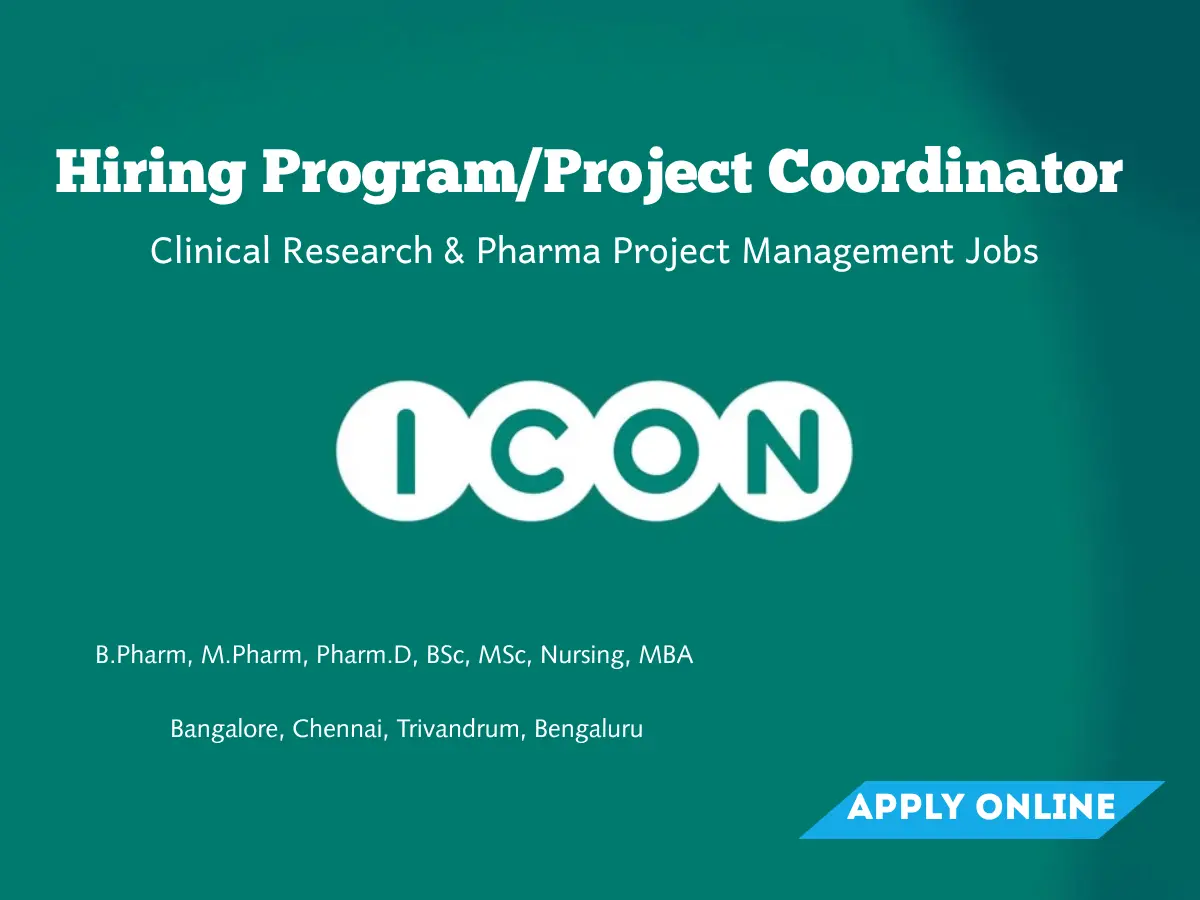ICON Project Coordinator Jobs Clinical Research