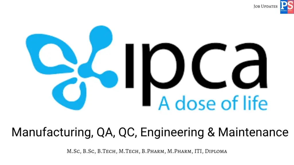 Ipca walk-in Manufacturing, QA, QC & Engineering