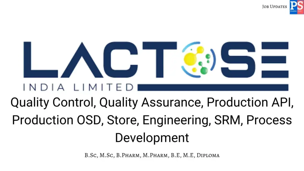 Lactose Hiring QA QC Production
