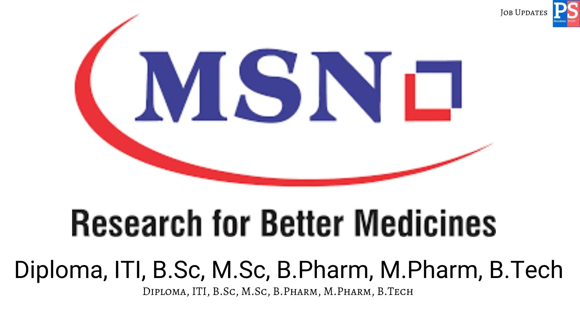 MSN Walk in ProductionQA QC Microbiology Packin