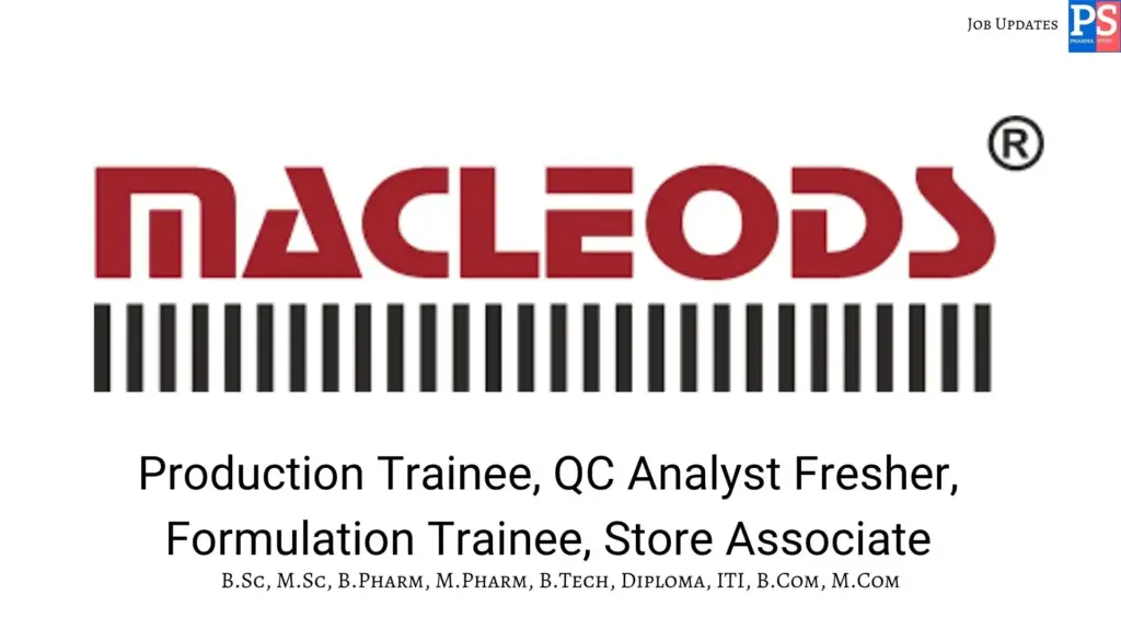 Macleods walk-in QC, Production, Stores
