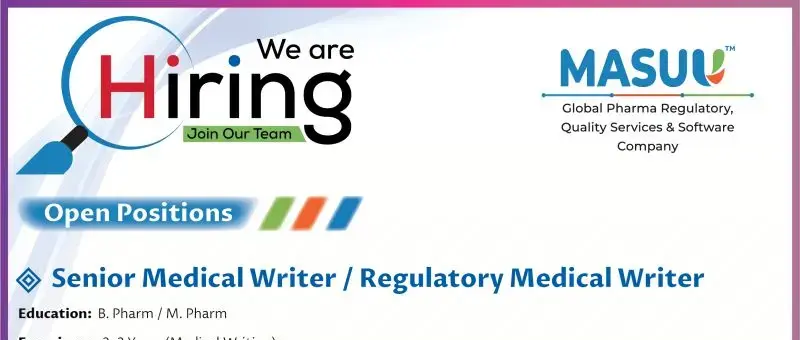 Masuu Global Hiring Senior Medical Writer in Hyderabad for Regulatory Clinical Documentation e1779528940621