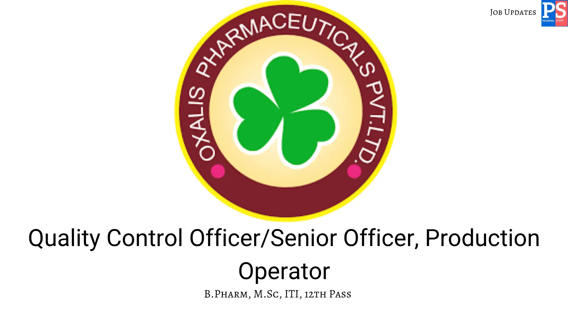 Oxalis Hiring QC Production