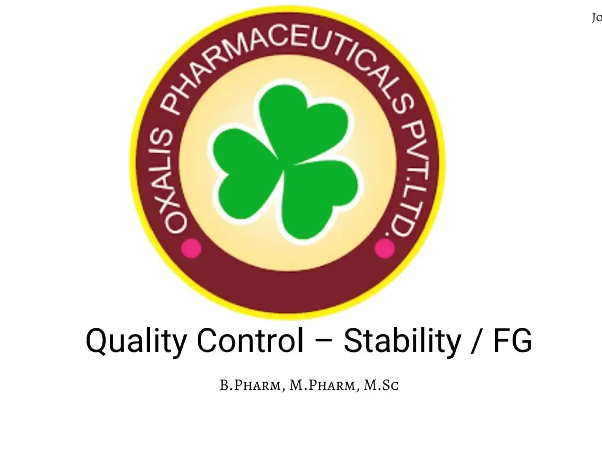 Oxalis Pharmaceuticals Private Limited