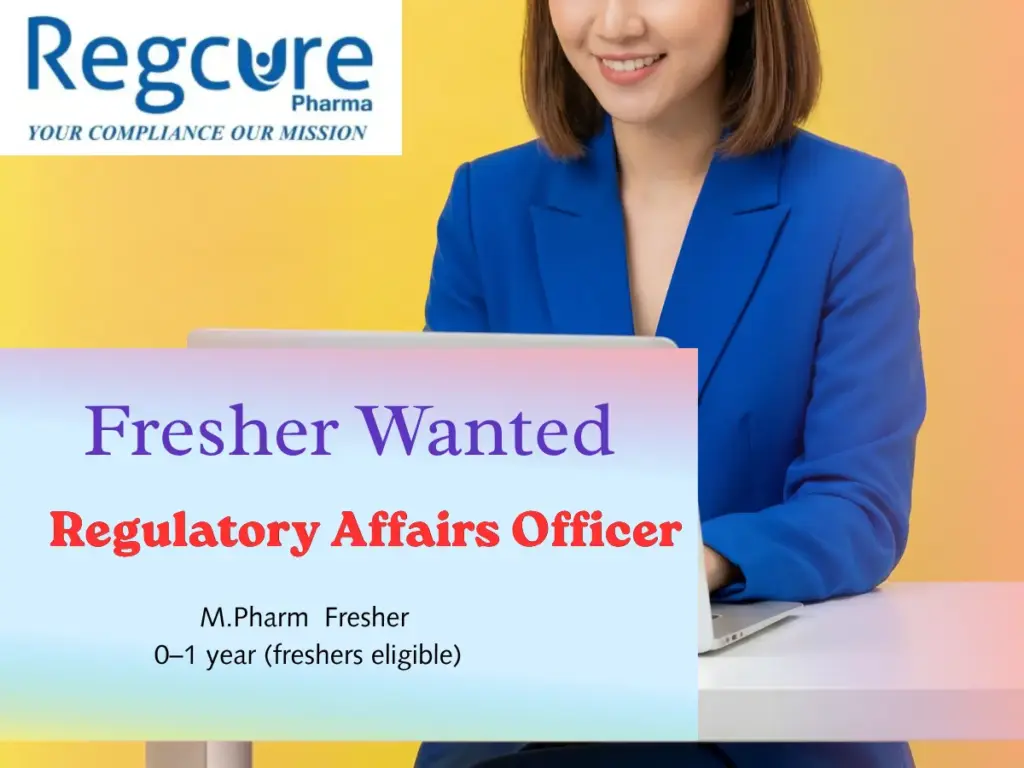 Regulatory Affairs Officer Regucure pharma