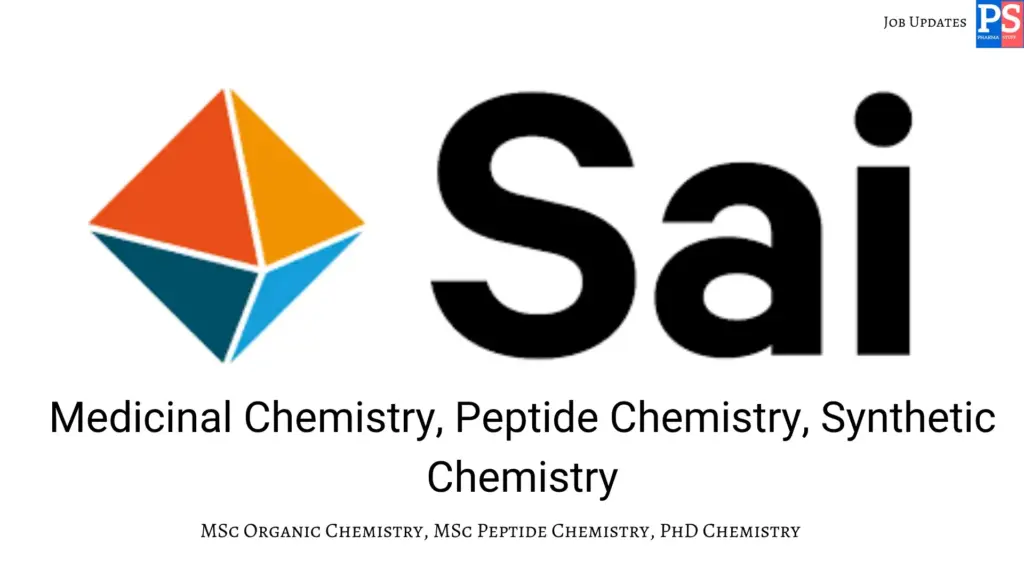 Sai walk-in Medicinal Chemistry, Peptide Chemistry, Synthetic Chemistry