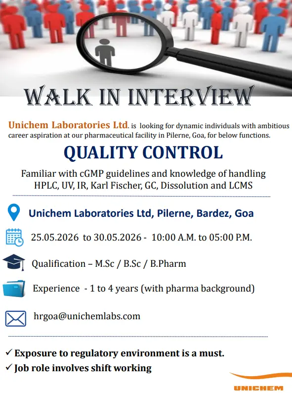Unichem Walk-In Quality Control 3 Unichem Walk-In Quality Control